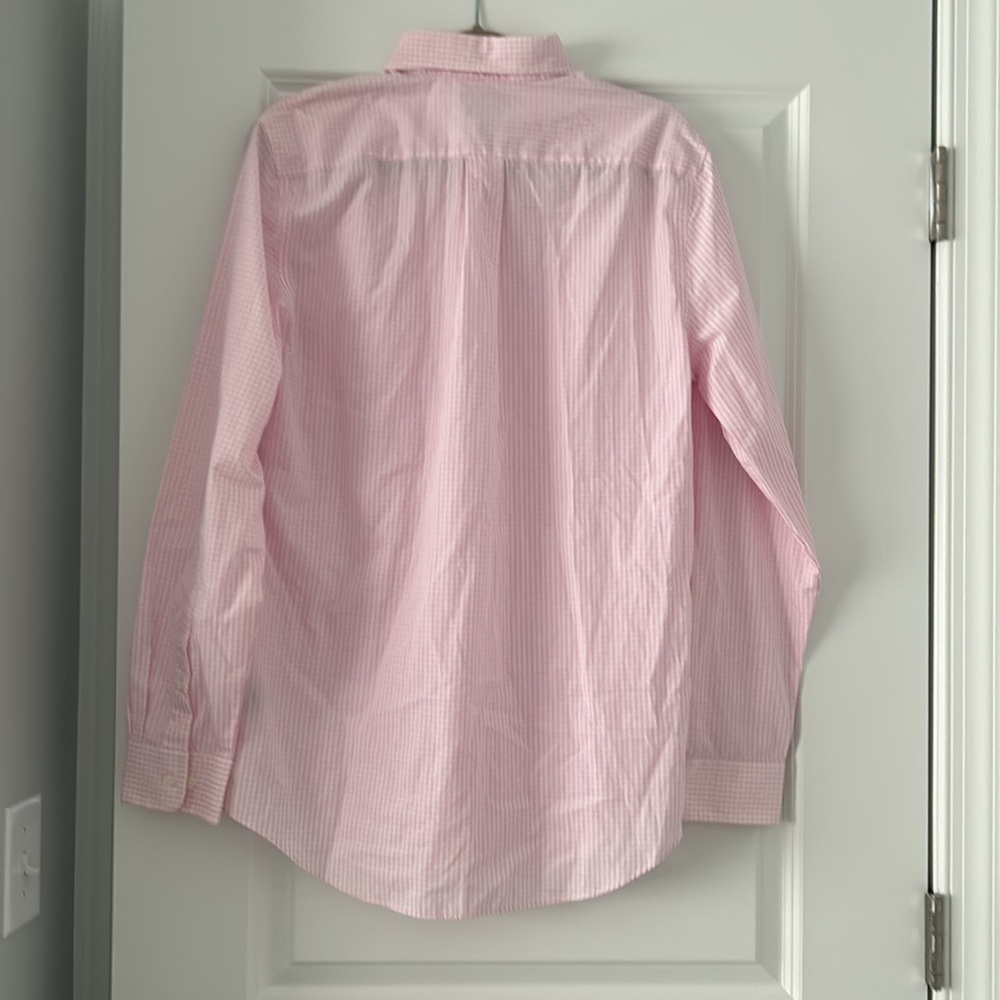 Croft & Barrow Light Pink Checkered Dress Shirt - Picture 5 of 6